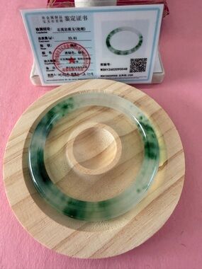 Certified Icy Tianshan Jade Bangle Bracelet